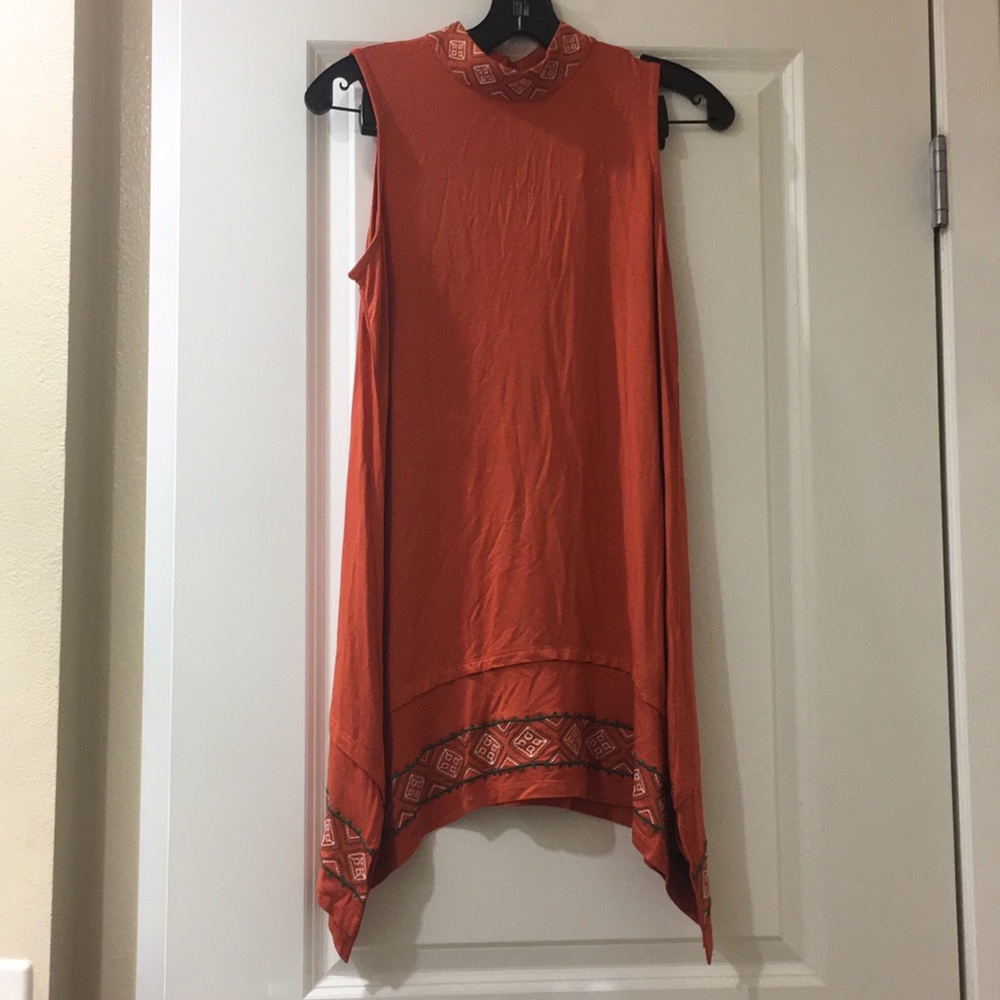 ORANGE FLOWY DRESS